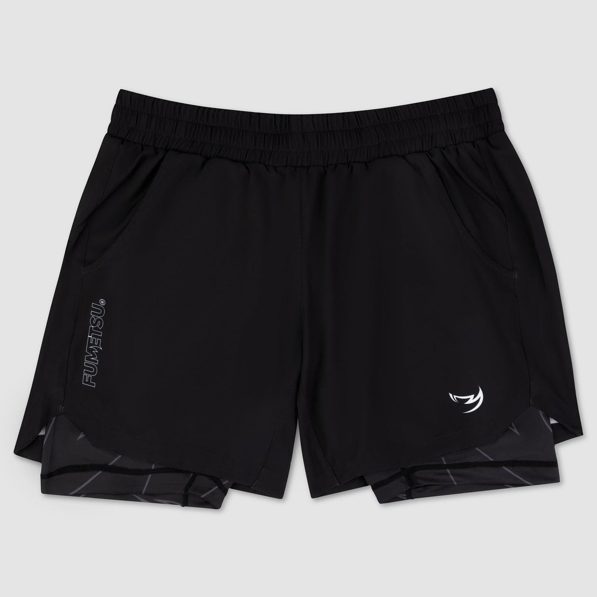 Fumetsu -Symbol Dual -Layer -Trainingshorts schwarz