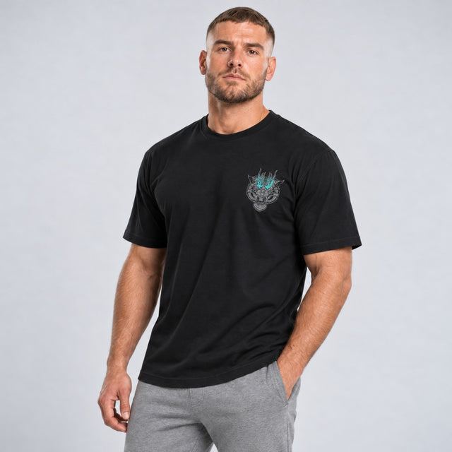 Fumetsu Inked - Tiger T-Shirt Black/Grey/Teal Lifestyle 1