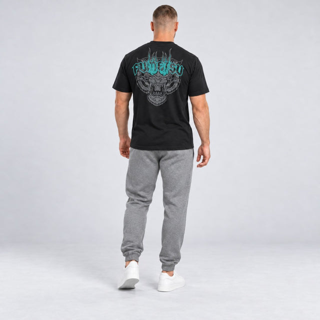 Fumetsu Inked - Tiger T-Shirt Black/Grey/Teal Lifestyle 2