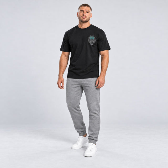 Fumetsu Inked - Tiger T-Shirt Black/Grey/Teal Lifestyle 4