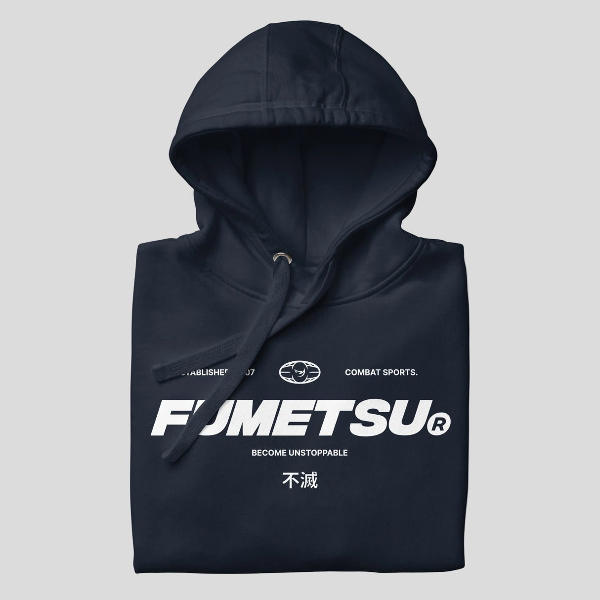 Fumetsu Combat Core Hoodie Navy Folded