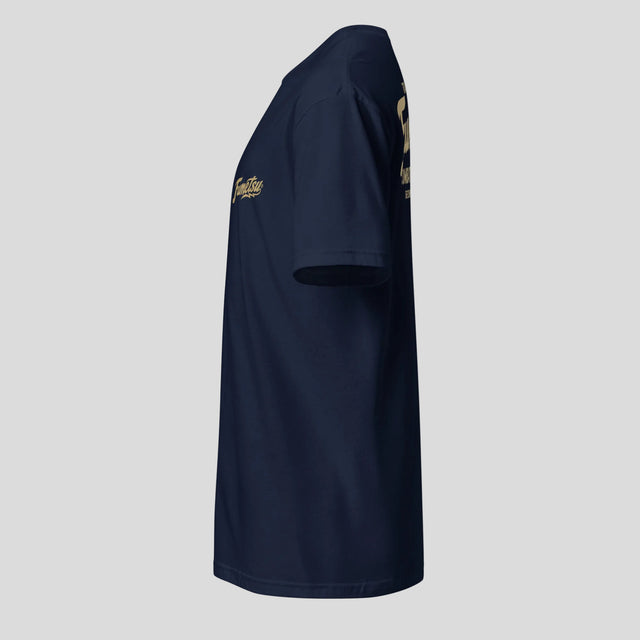 Fumetsu Combat Supply Co. T-Shirt Navy/Gold side