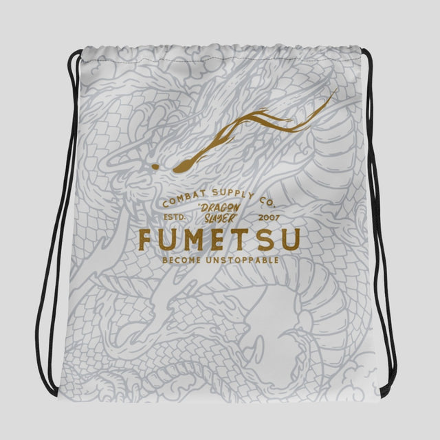 Fumetsu Dragon Slayer Drawstring Bag White