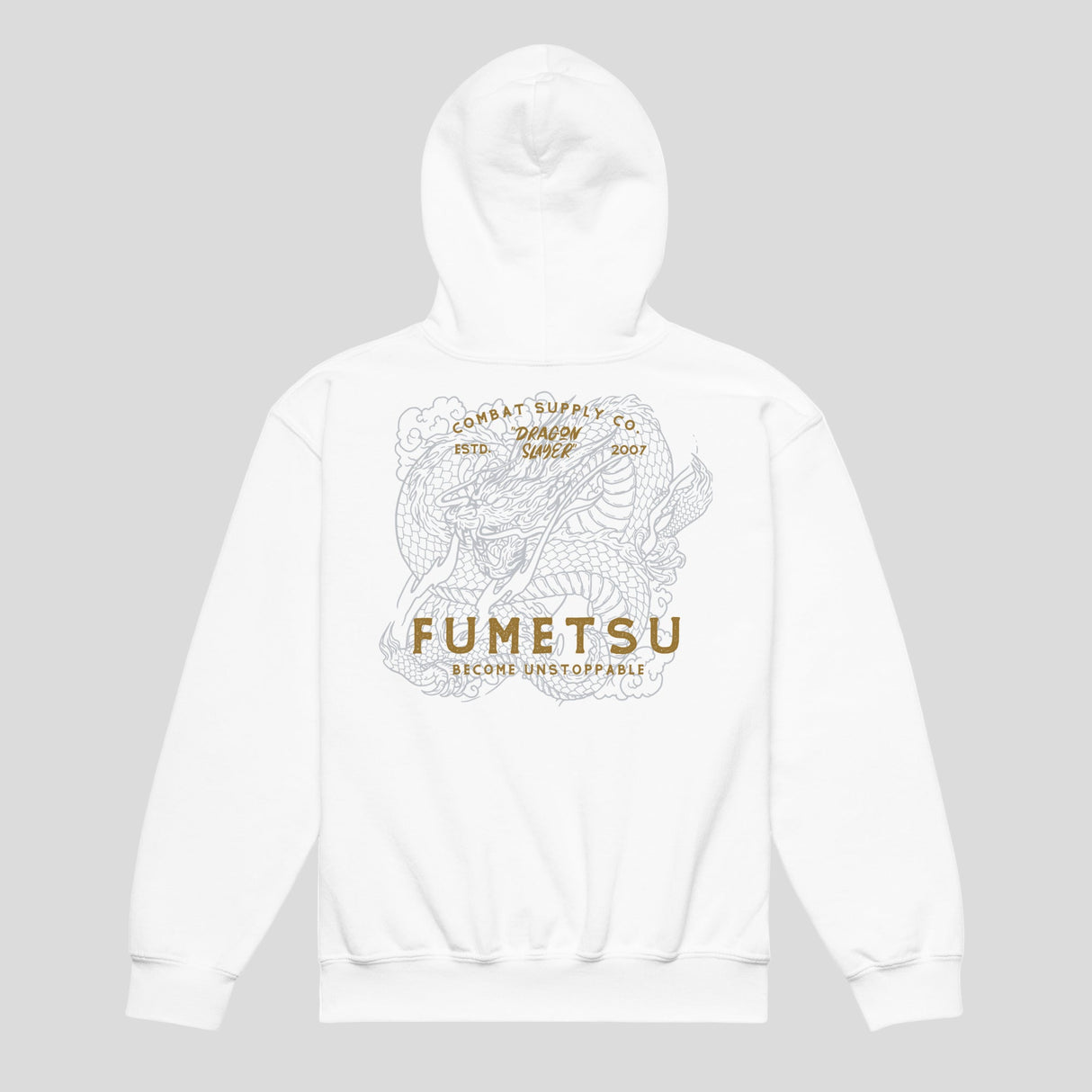 Fumetsu Dragon Slayer Kids Hoodie White Back