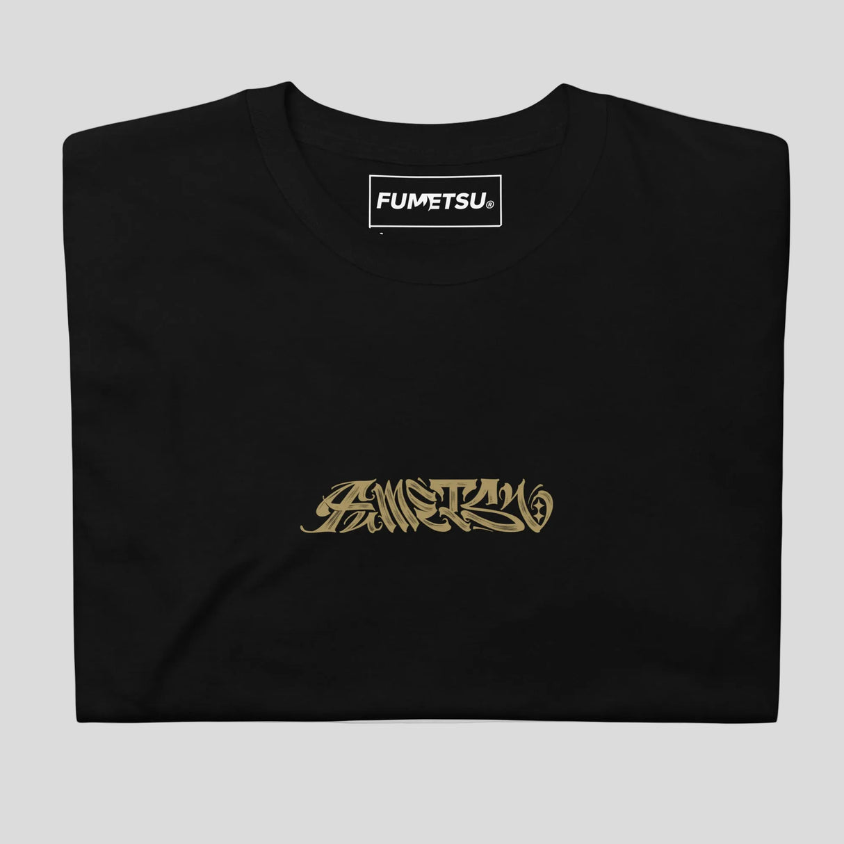 Fumetsu Ikigai T-Shirt Black/Gold Folded