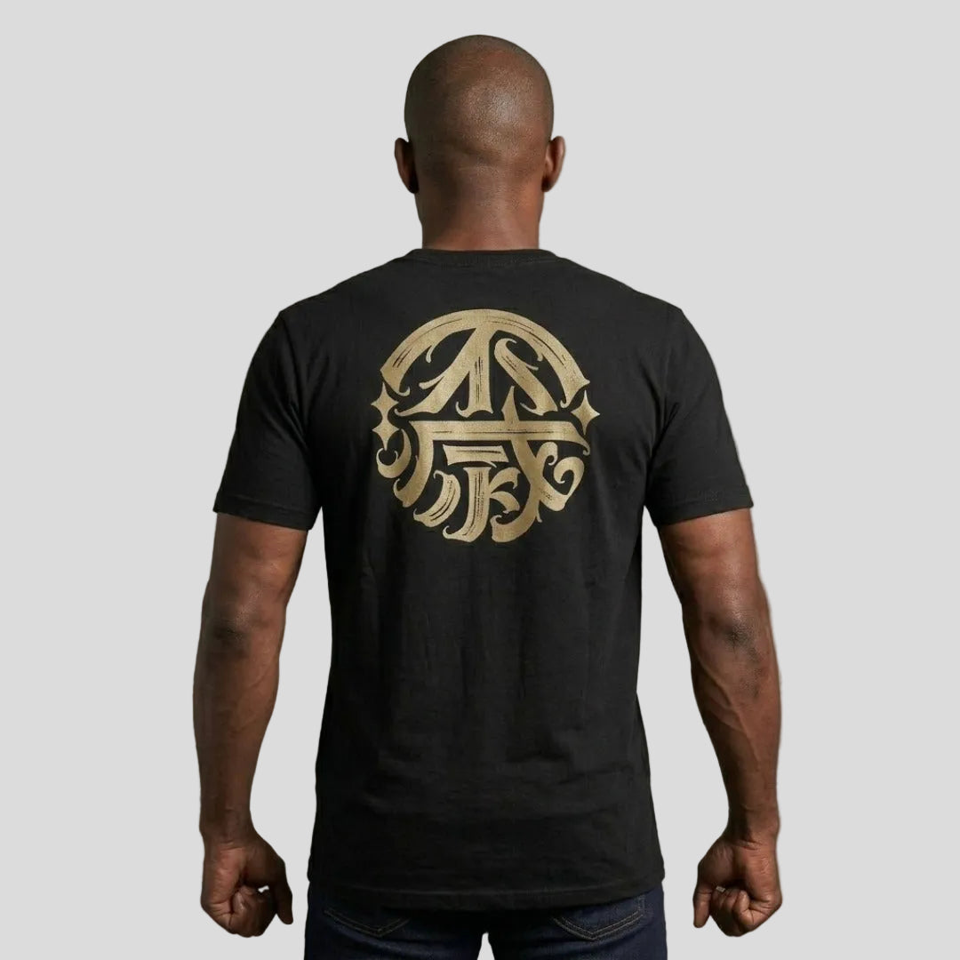 Fumetsu Ikigai T-Shirt Black/Gold Lifestyle 2