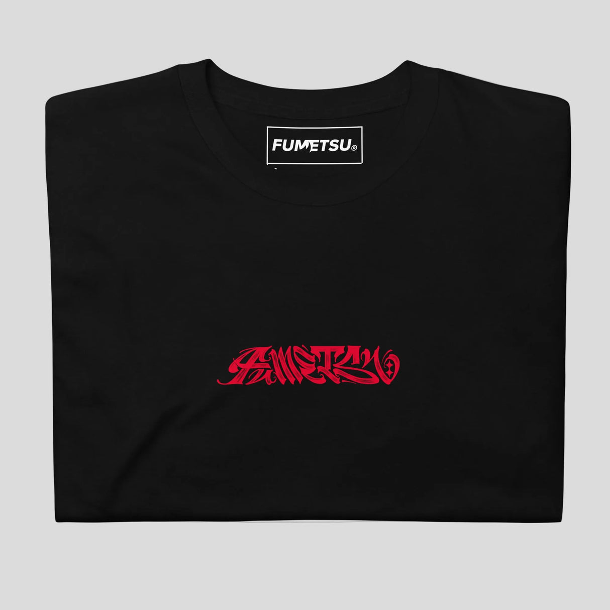 Fumetsu Ikigai T-Shirt Black Red Folded