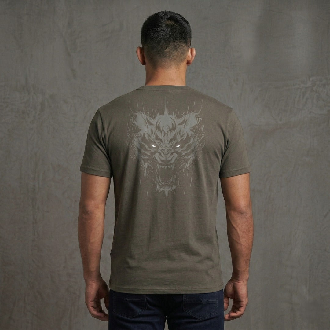 Immortal Tiger T-Shirt Grey Lifestyle 2