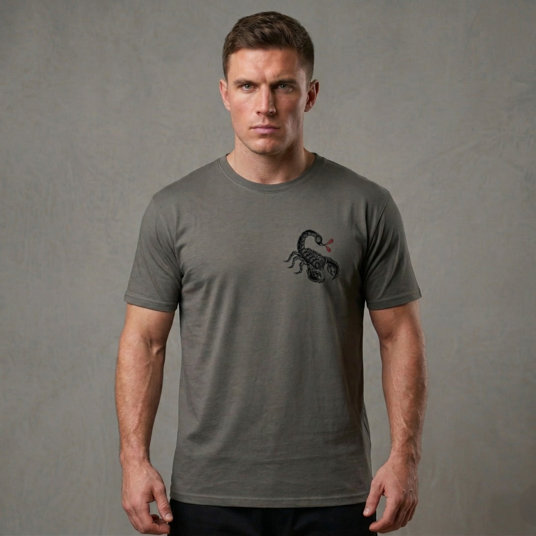Fumetsu Inked - Scorpion T-Shirt Charcoal/Red Lifestyle