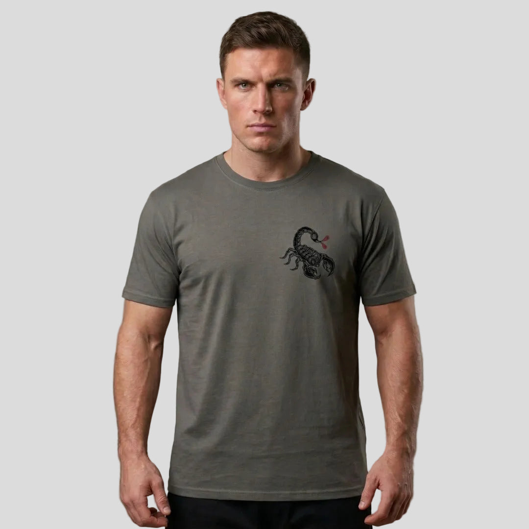 Fumetsu Inked - Scorpion T-Shirt Charcoal/Red Lifestyle