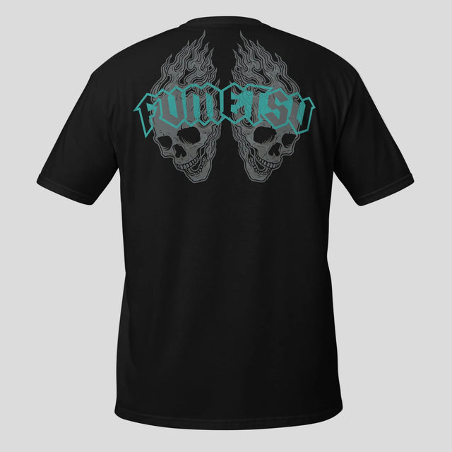 Fumetsu Inked - Skulls T-Shirt Black/Teal Back