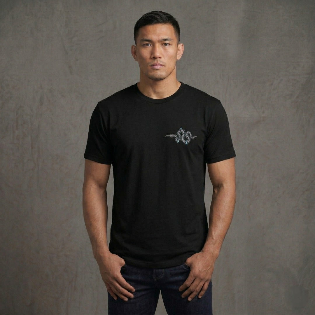 Fumetsu Inked Snake T-Shirt Black/Grey/Teal Lifestyle