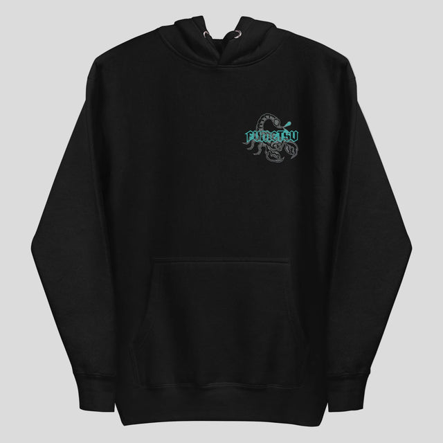 Fumetsu Inked Scorpion Hoodie Black/Teal