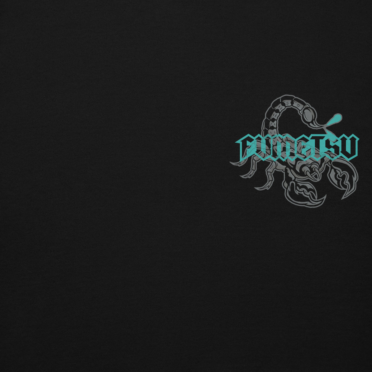 Fumetsu Inked Scorpion Hoodie Black/Teal Logo