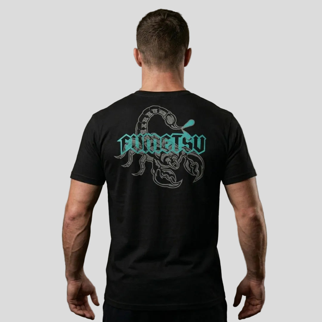 Fumetsu Inked Scorpion T-Shirt Black/Grey/Teal Lifestyle 2