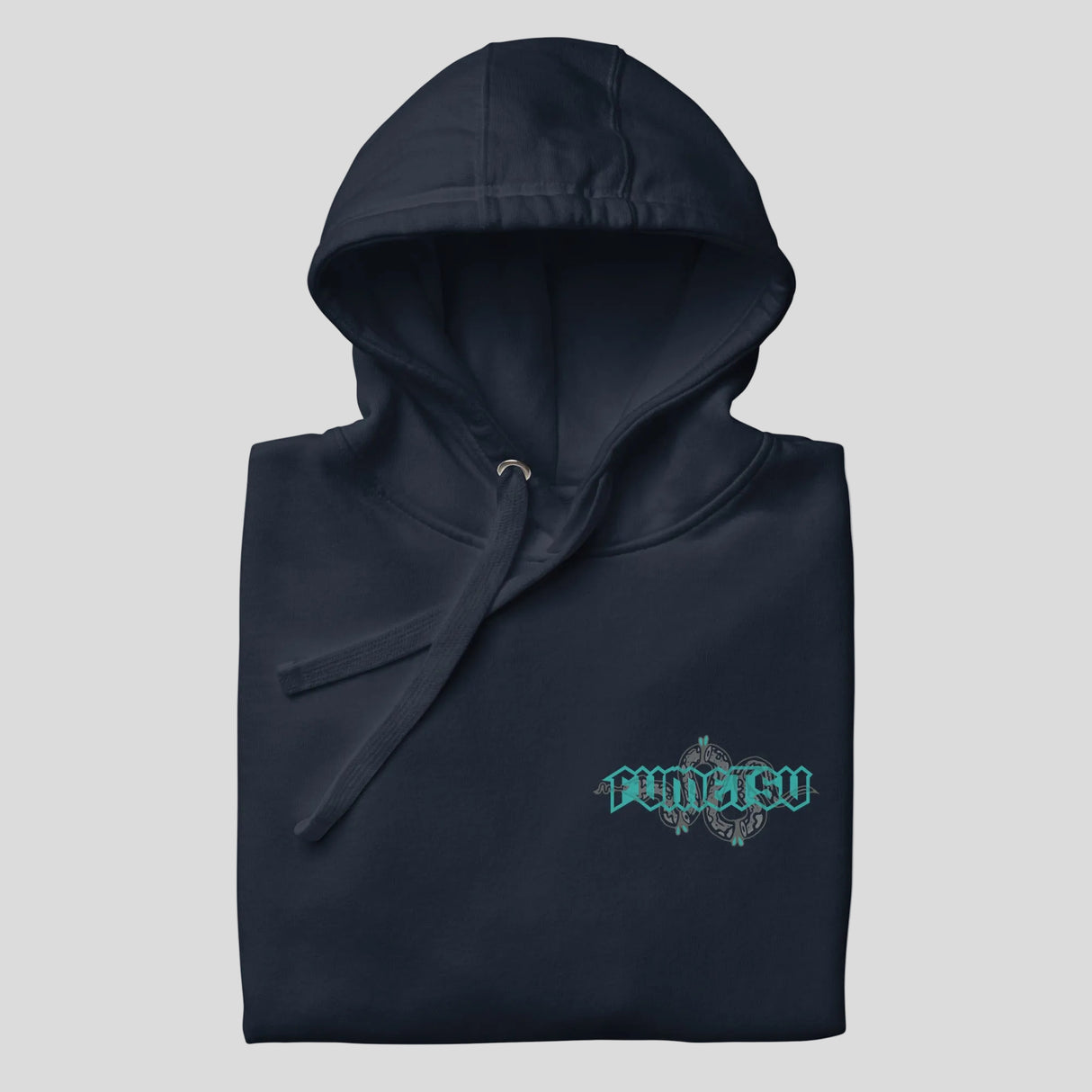 Fumetsu Inked Snake Hoodie Navy/Teal Folded