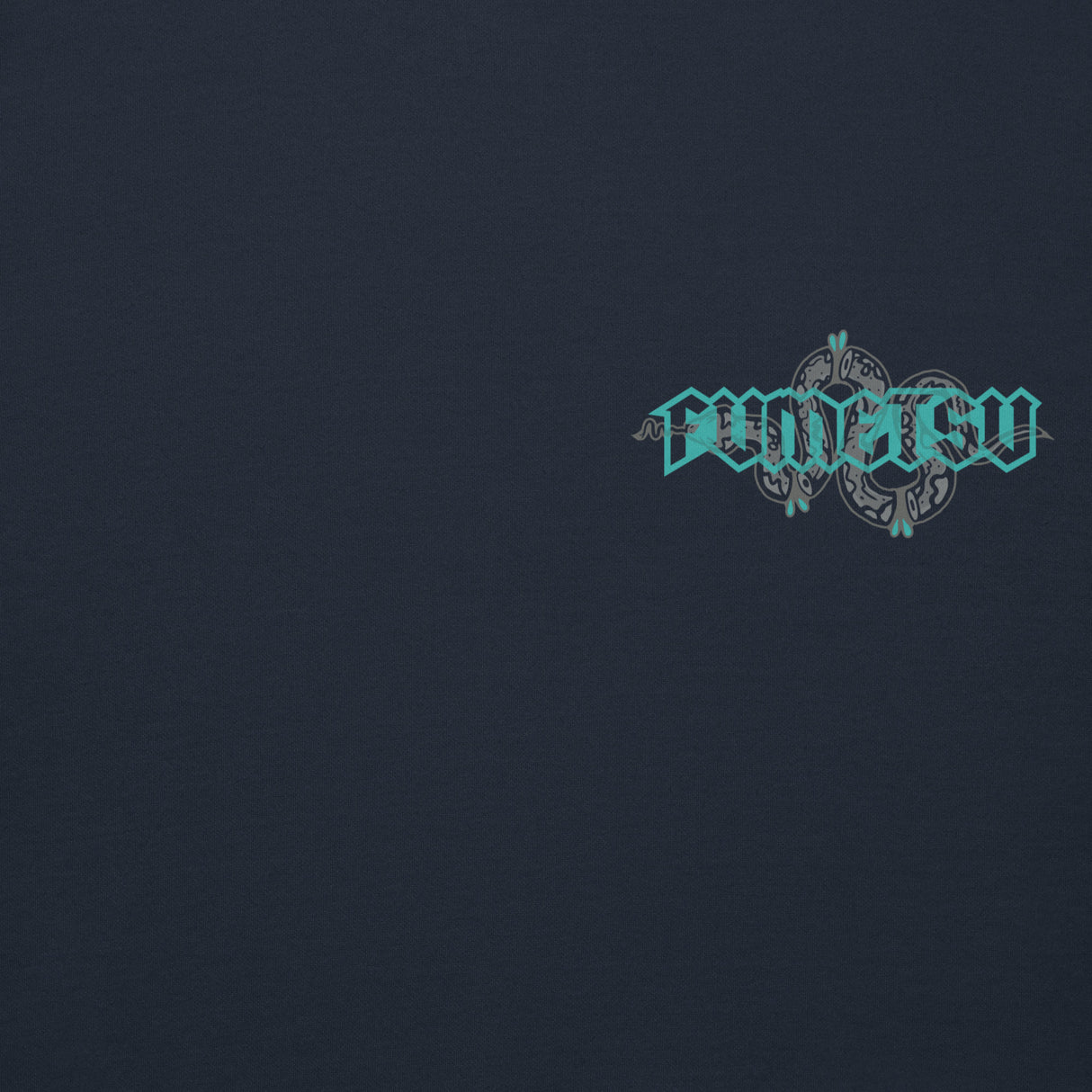 Fumetsu Inked Snake Hoodie Navy/Teal Logo