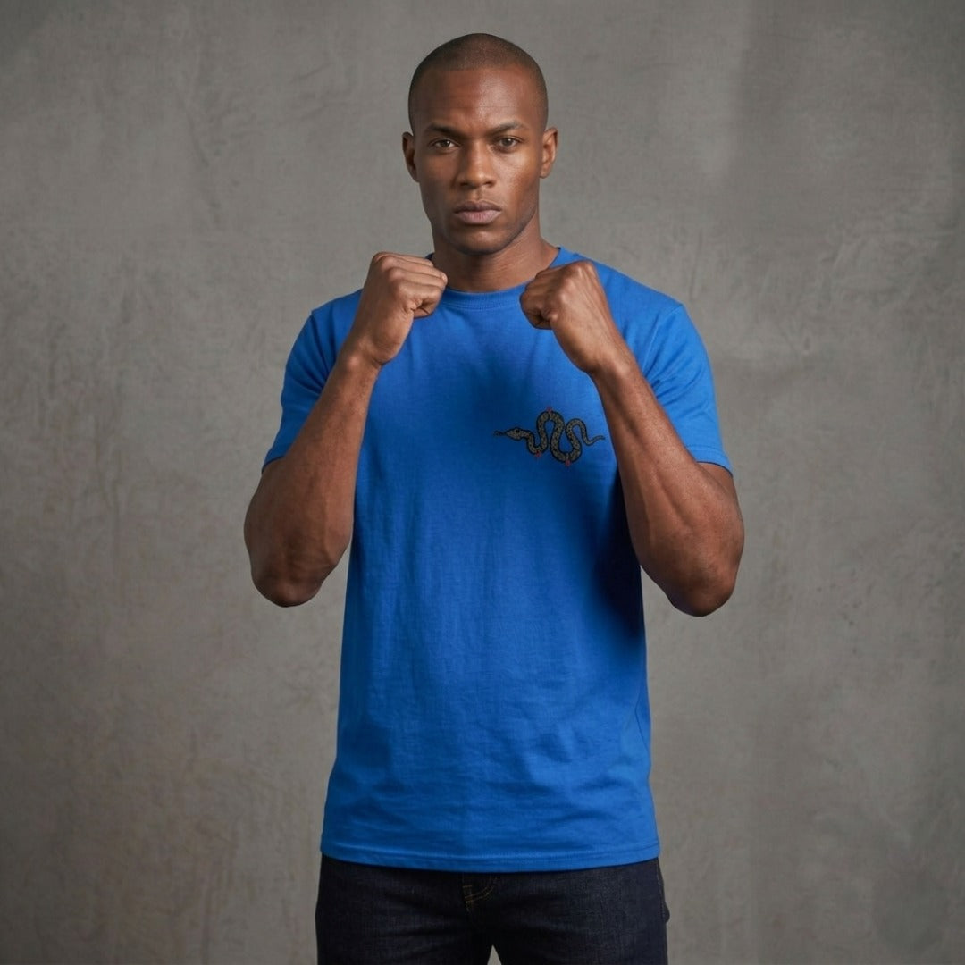 Fumetsu Inked Snake T-Shirt Blue/Red Lifestyle