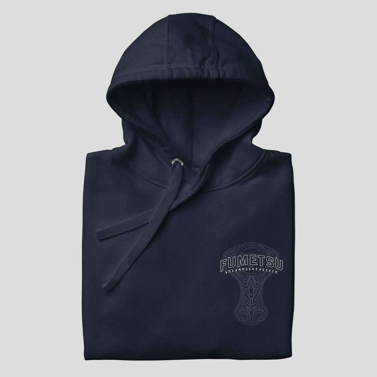 Fumetsu Mjolnir Hoodie Navy Folded