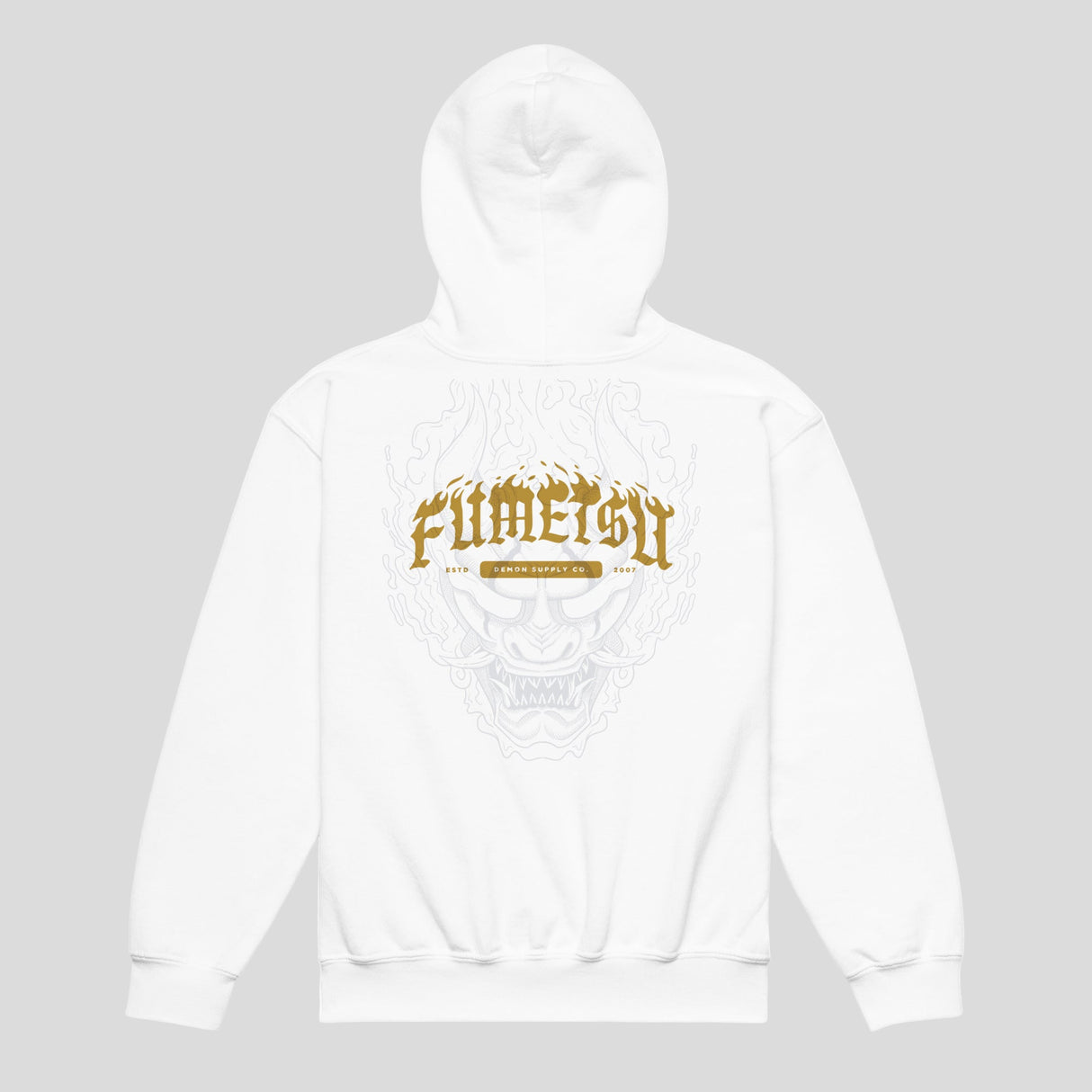 Fumetsu Oni Demon Kids Hoodie White Back