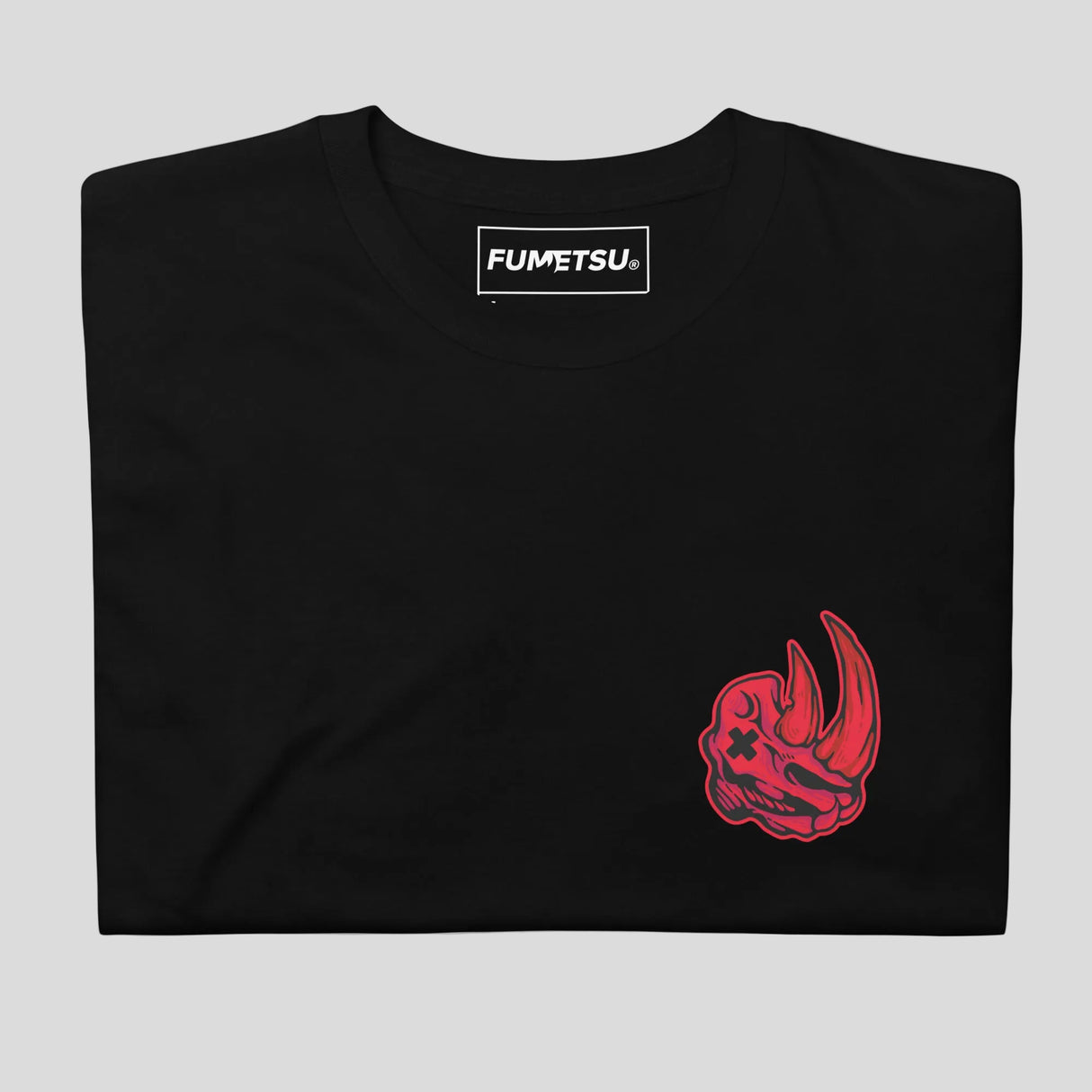 Fumetsu Rhino T-Shirt Black/Red Folded
