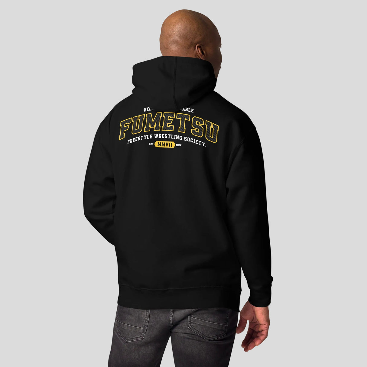 Fumetsu Varsity Hoodie Black Lifestyle 2