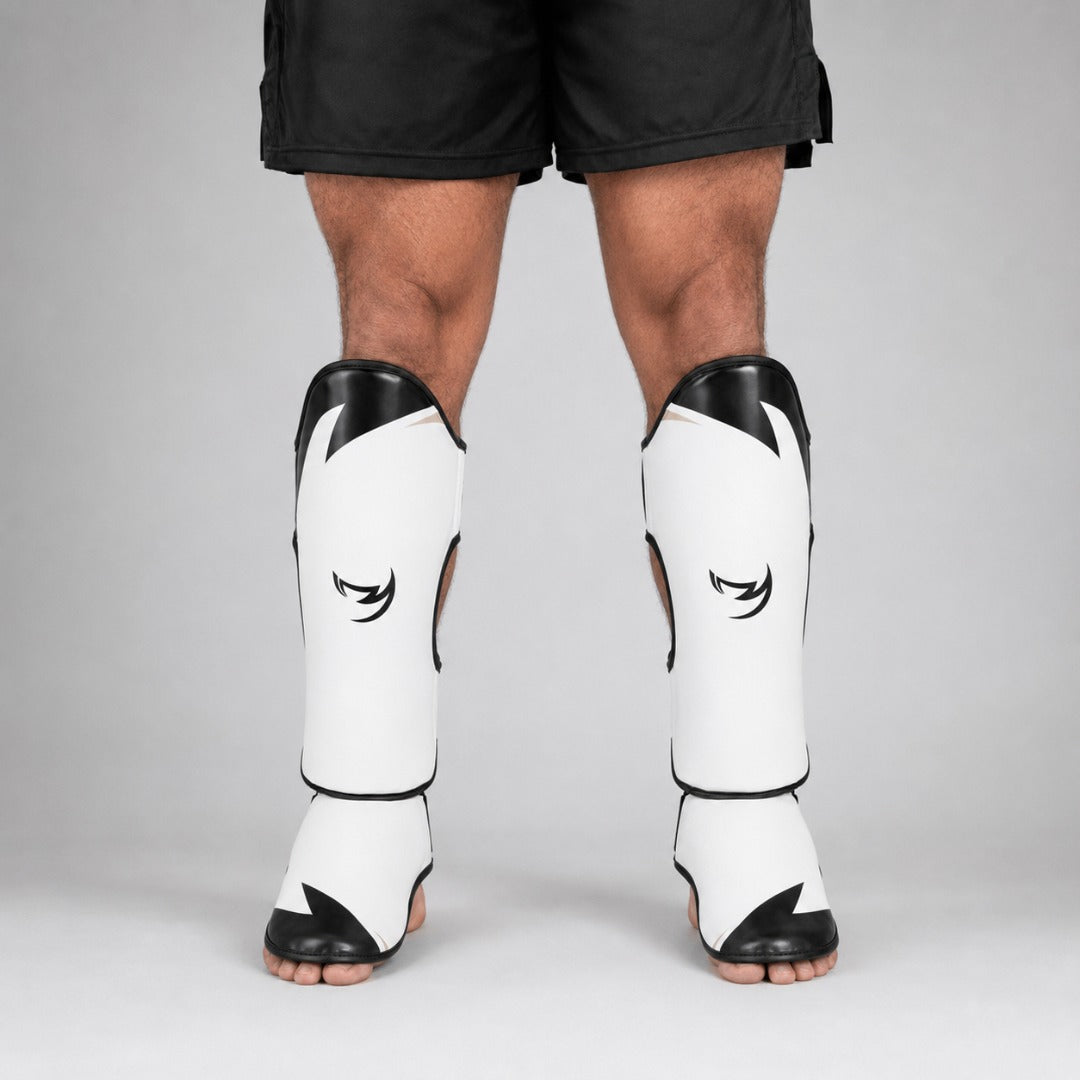 Fumetsu Ghost S3 Thai Shin Guards White/Black/Grey Lifestyle 1