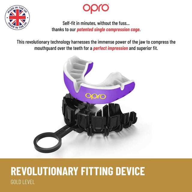 Opro Junior Gold Self-Fit Mouth Guard Black/Gold