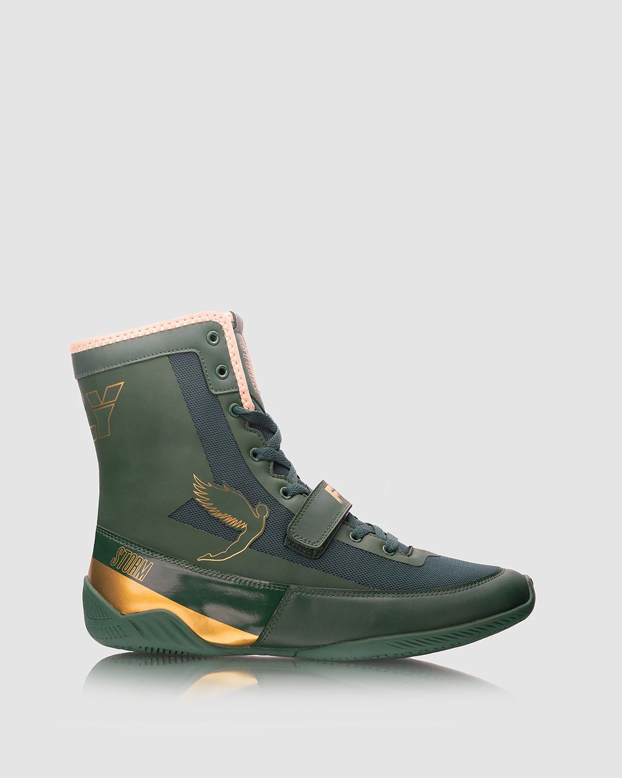 Fly Kids Storm Boxing Boots Green/Gold