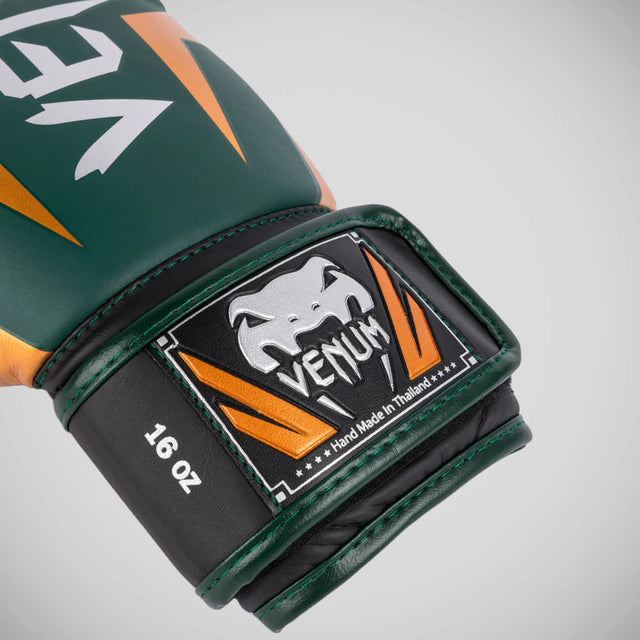 Venum Elite Boxing Gloves Green/Bronze/Silver