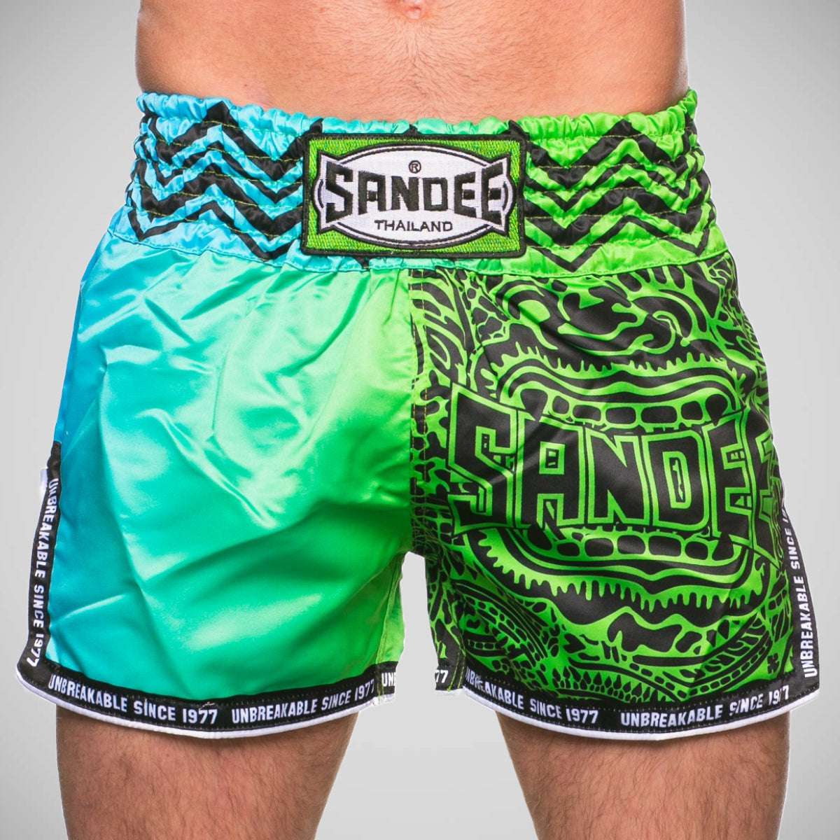 Sandee Warrior Muay Thai Shorts Green/Blue