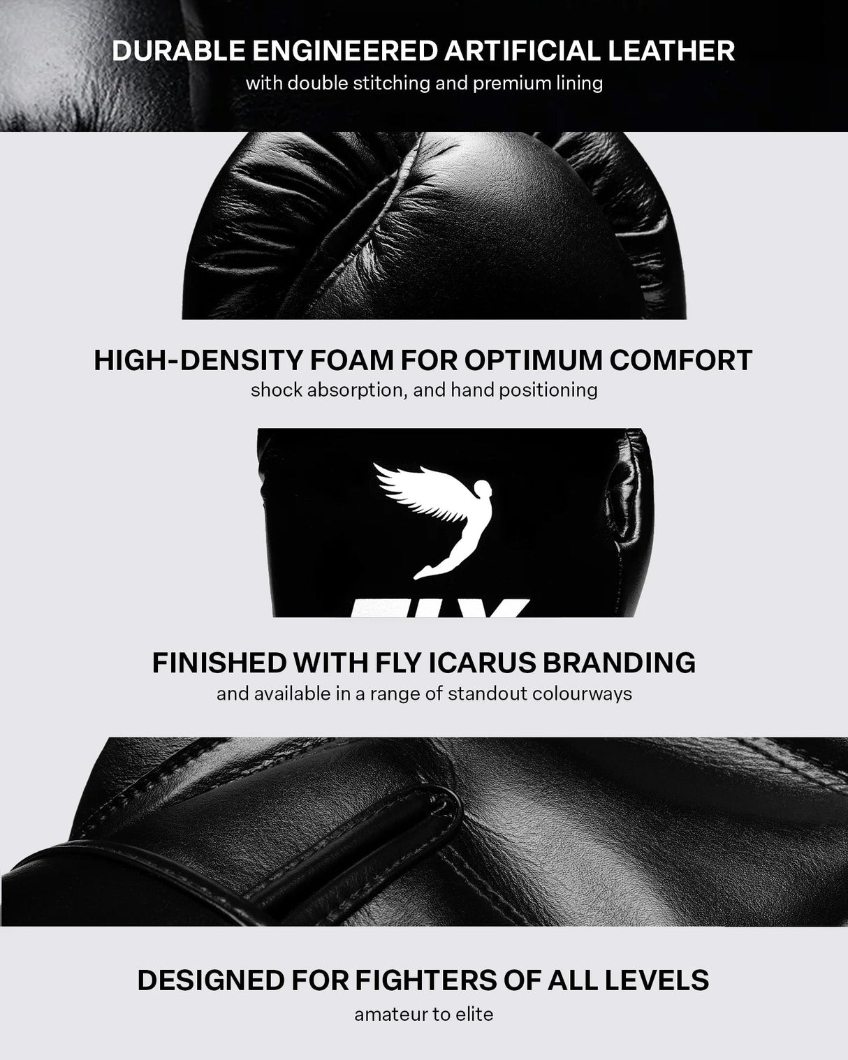 Fly Superloop Pro X 2 Boxing Gloves Black