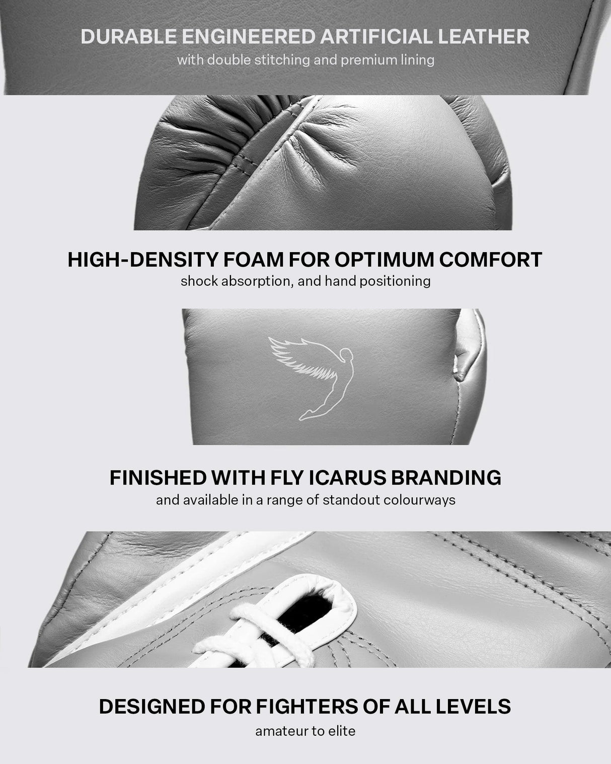 Fly Superlace Pro X 2 Boxing Gloves Grey