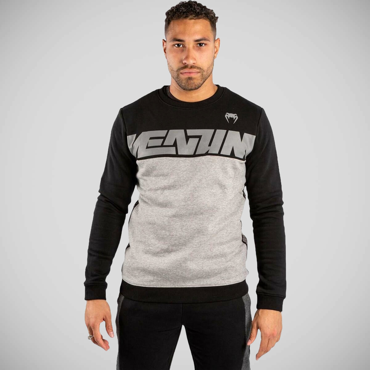 Venum Schließen Sie Sweatshirt Grau/Schwarz an