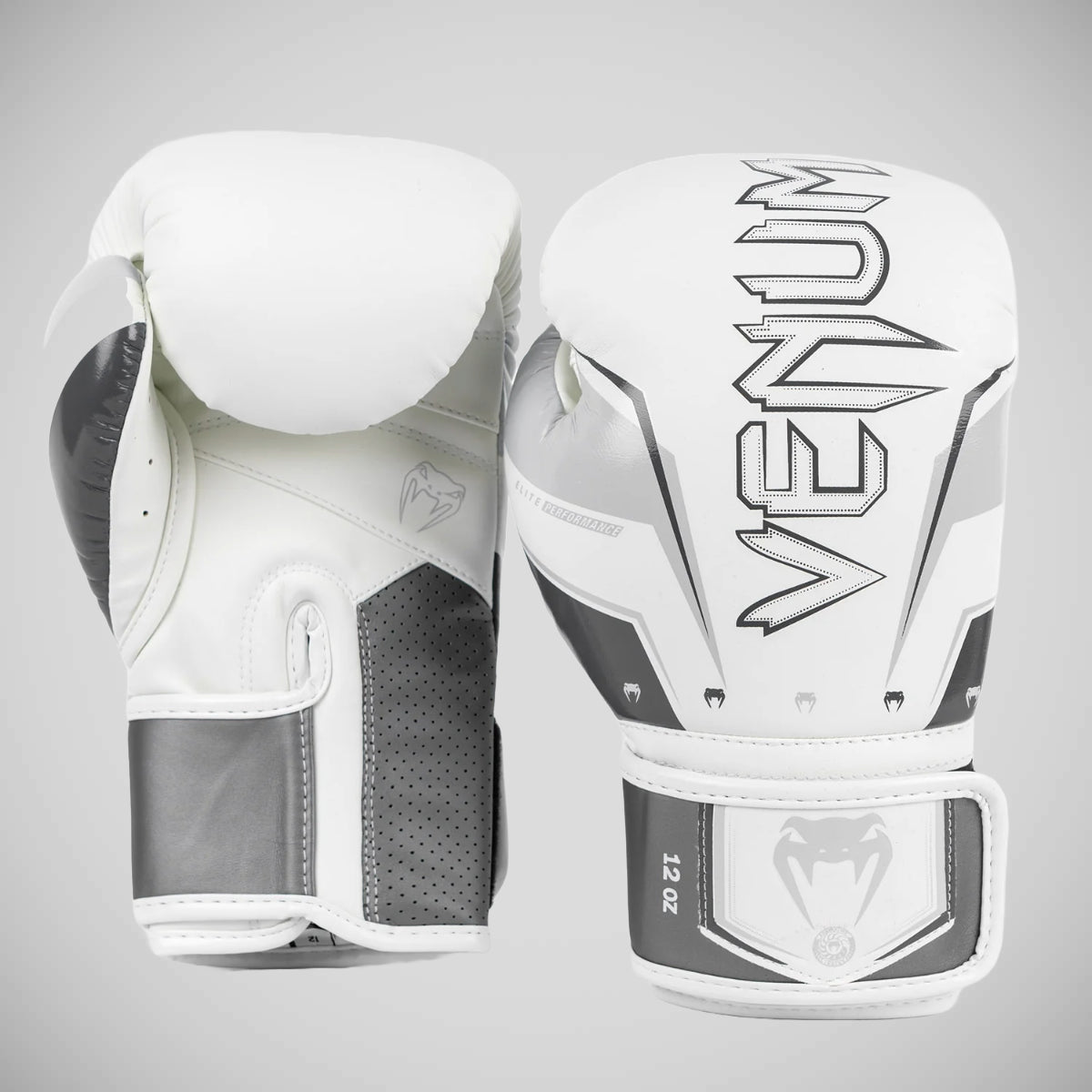 Venum Guanti Elite Evo Boxing grigio/bianco