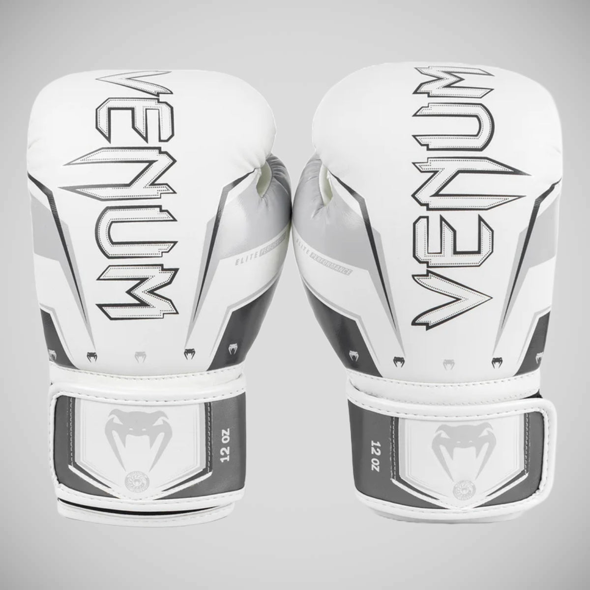 Grey/White Venum Elite Evo Boxing Gloves