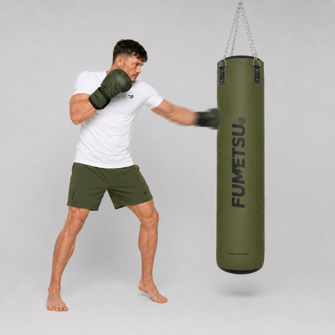 Fumetsu Icon 5ft Punch Bag Khaki Lifestyle 3