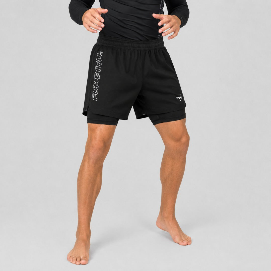 Fumetsu Icon Dual Layer Fight Shorts Black