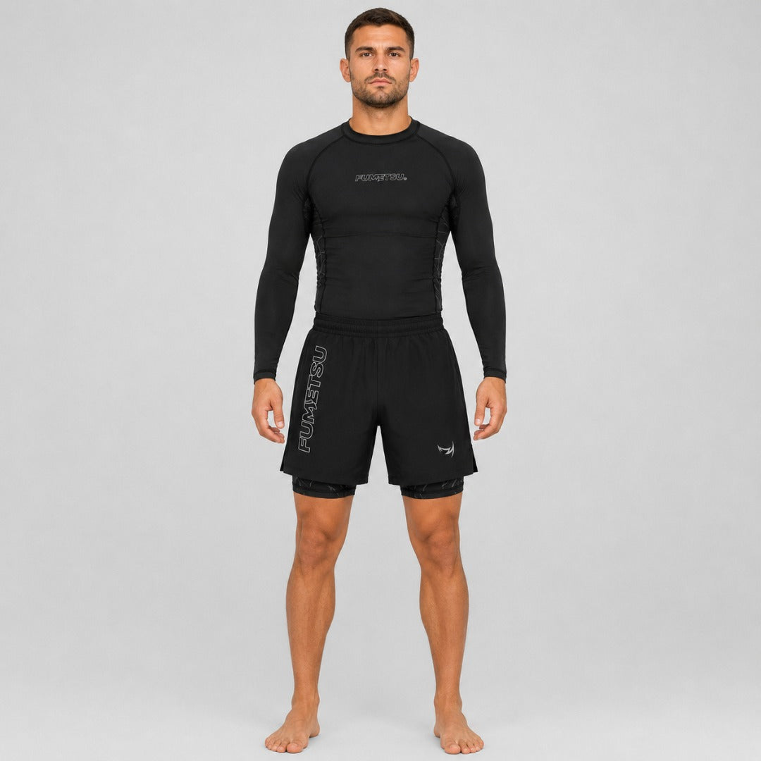 Fumetsu Icon Dual Layer Fight Shorts Black