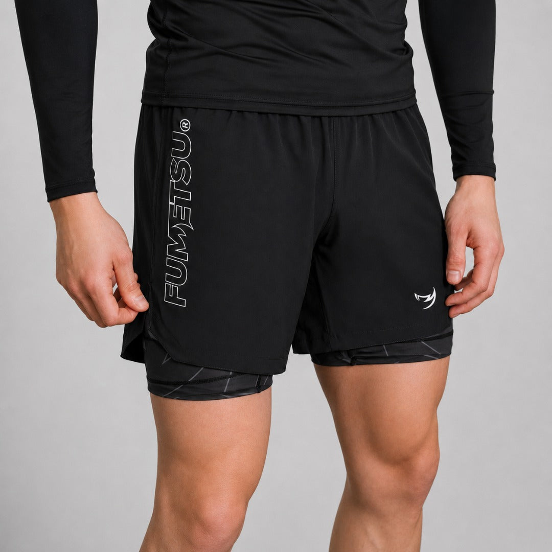 Fumetsu Icon Dual Layer Fight Shorts Black