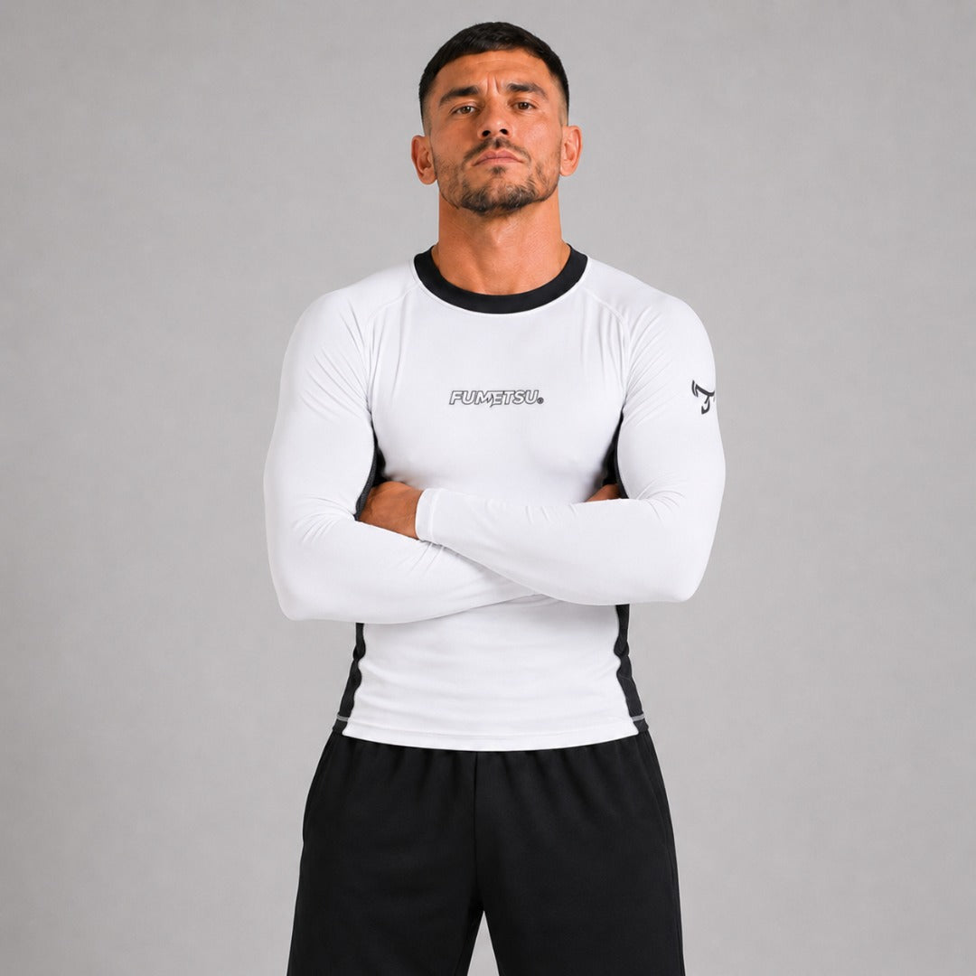 Fumetsu Icon Long Sleeve Rash Guard White/Black