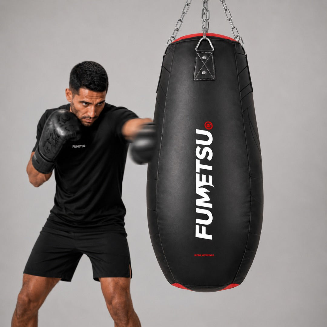 Fumetsu Icon Teardrop Punch Bag Black/Red/White Lifestyle 3