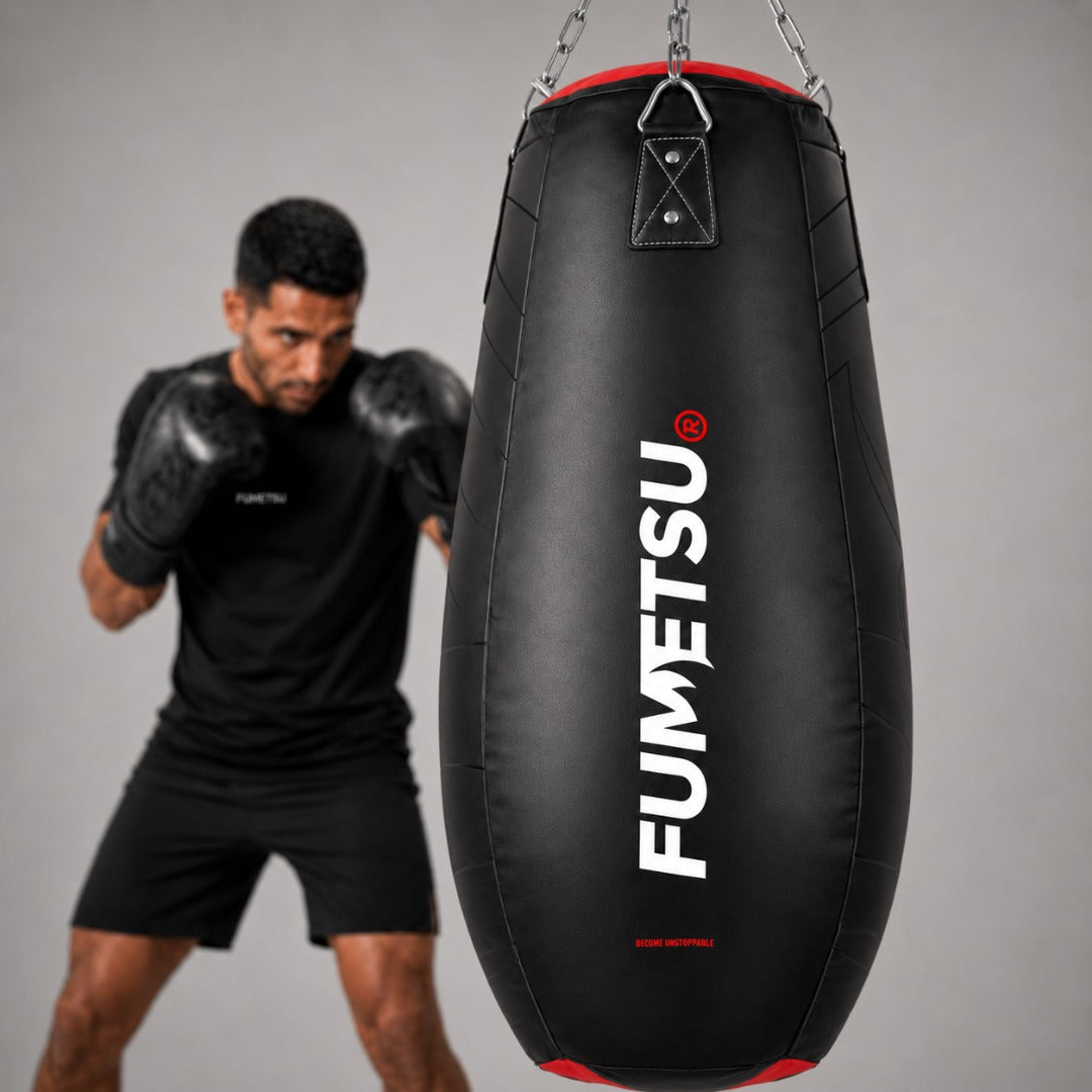 Fumetsu Icon Teardrop Punch Bag Black/Red/White Lifestyle 5