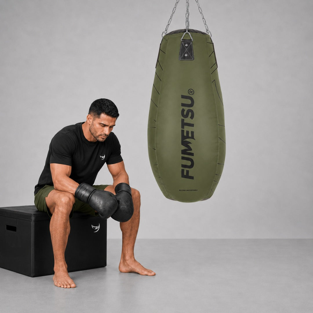 Fumetsu Icon Teardrop Punch Bag Khaki Lifestyle 3