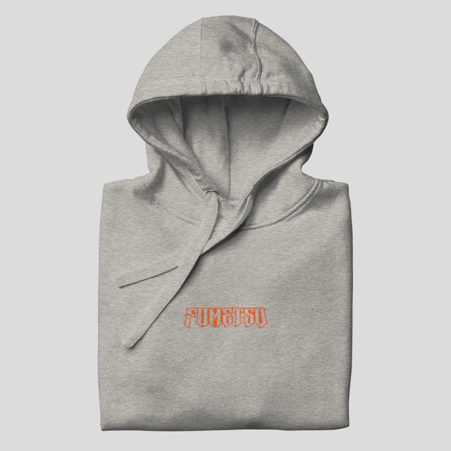 Fumetsu Immortal Tiger Hoodie Grey/Orange Folded