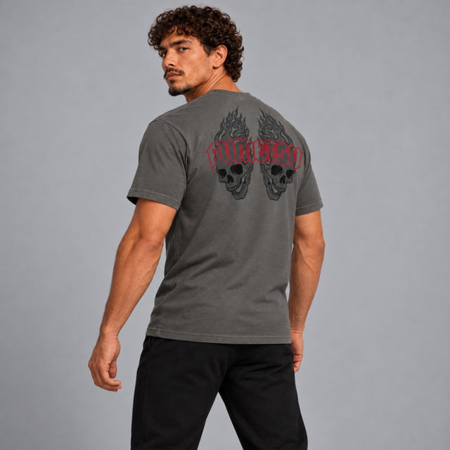 Fumetsu Inked - Skulls T-Shirt Charcoal/Red