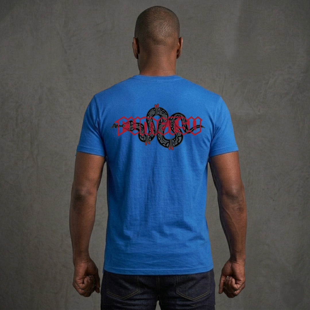 Inked - Snake T-Shirt Blue/Red Lifestyle Back
