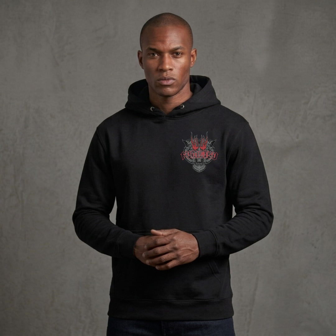 Fumetsu Inked - Tiger Hoodie Black/Red Lifestyle