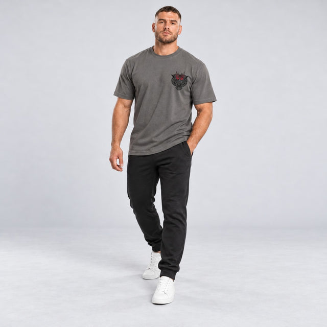 Fumetsu Inked - Tiger T-Shirt Charcoal/Red at Made4Fighters 3