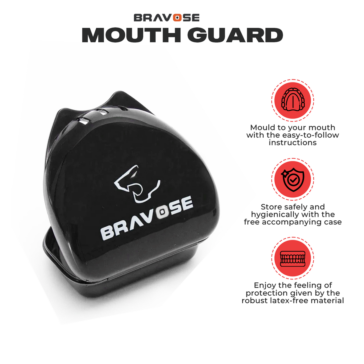 Bravose Mouth Guard Junior White